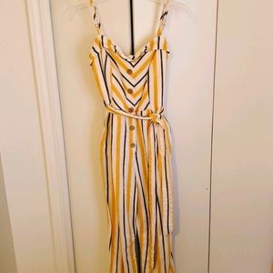 Yellow & White Romper